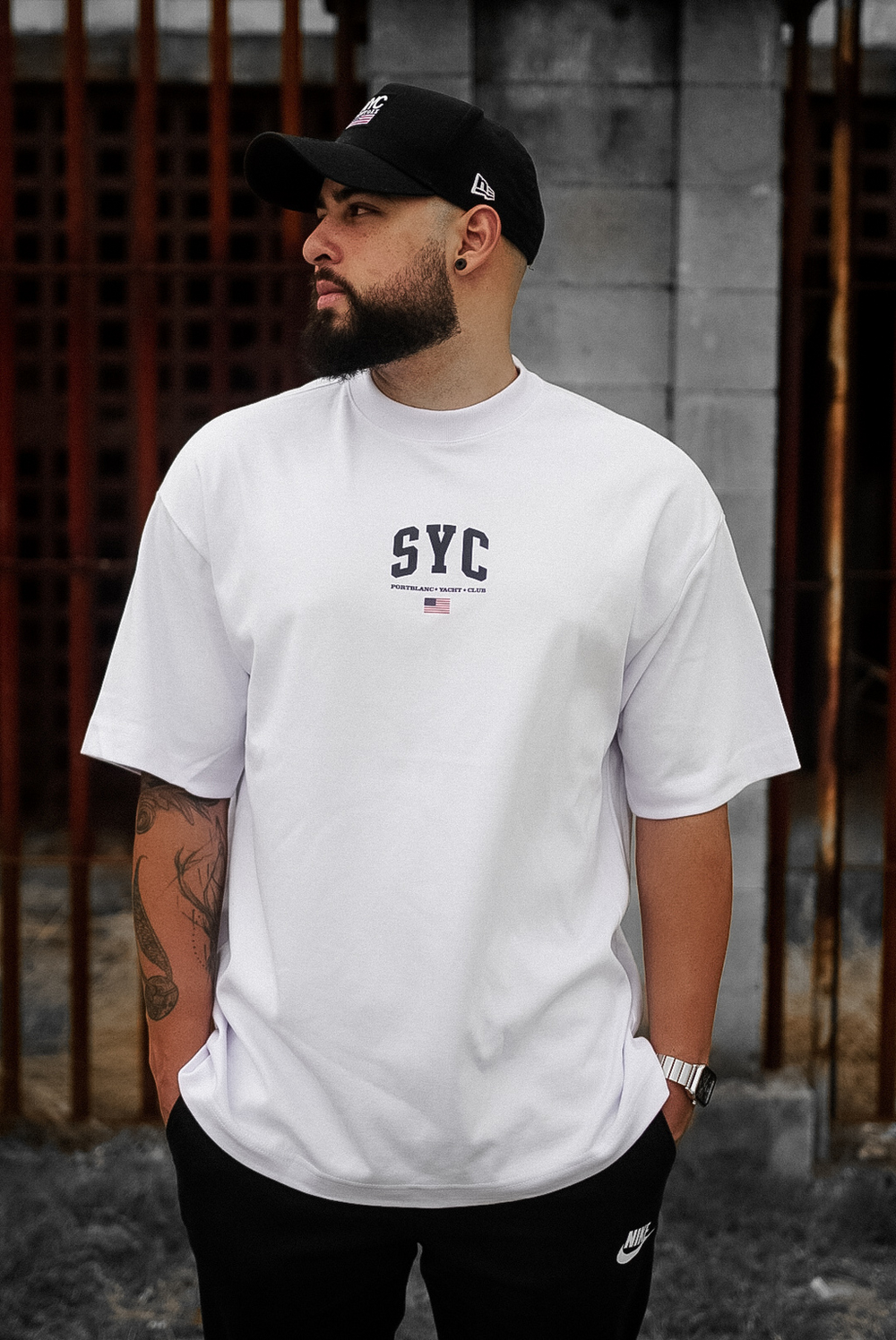 Oversized ''Syc'' Branco