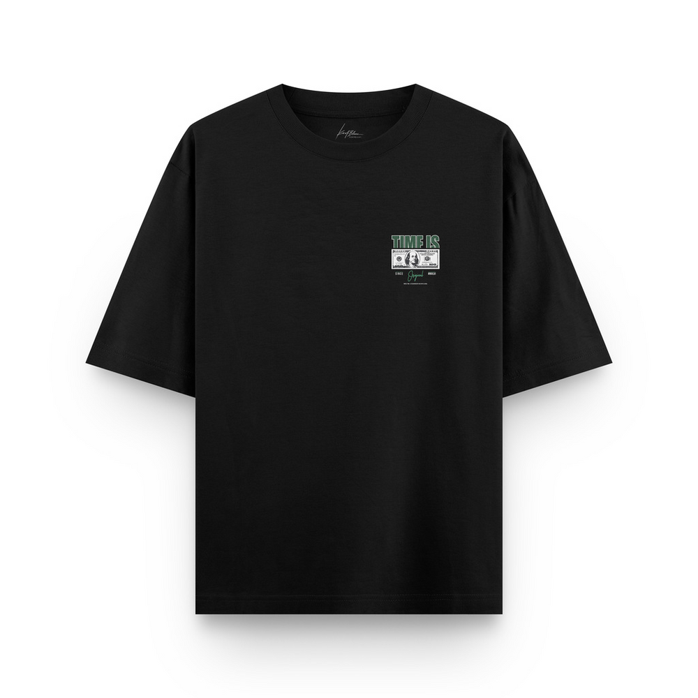 Oversized ''Time Is Money'' Preto