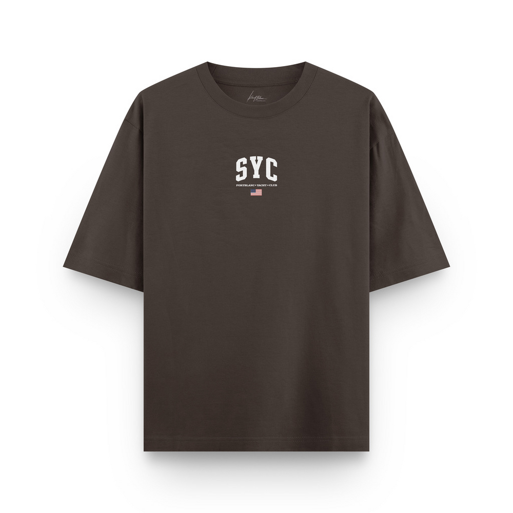 Oversized ''Syc'' Marrom