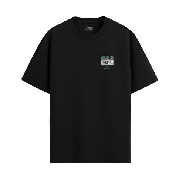 CAMISETA ''TIME IS MONEY'' PRETA