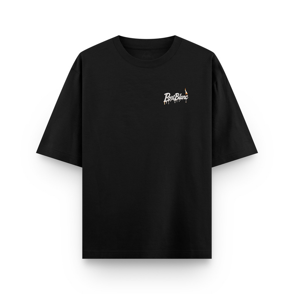 Oversized ''Fire'' Preto