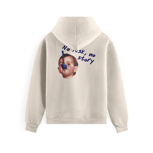 Blusa Moletom ''NO BABY" Off White