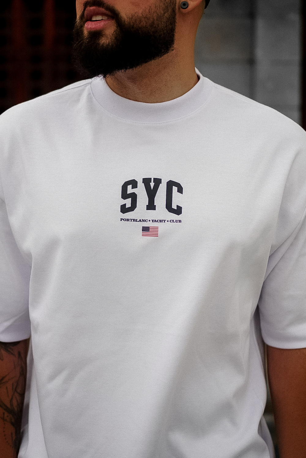 Oversized ''Syc'' Branco
